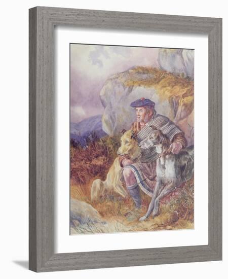 Ghillie and Deerhounds, 1874-Richard Ansdell-Framed Giclee Print