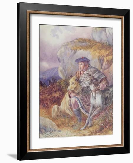Ghillie and Deerhounds, 1874-Richard Ansdell-Framed Giclee Print