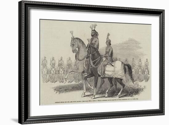 Gholab Singh, His Son, and Body Guard-Godfrey Thomas Vigne-Framed Giclee Print