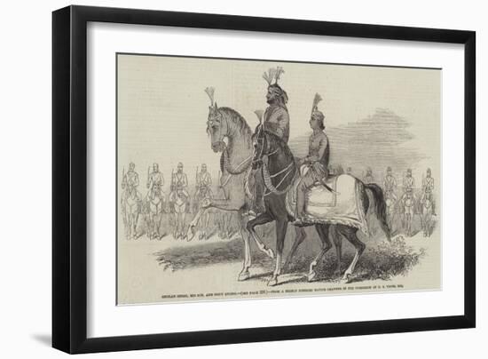 Gholab Singh, His Son, and Body Guard-Godfrey Thomas Vigne-Framed Giclee Print