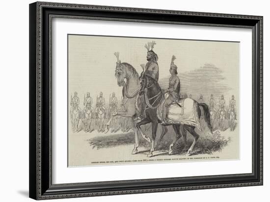Gholab Singh, His Son, and Body Guard-Godfrey Thomas Vigne-Framed Giclee Print