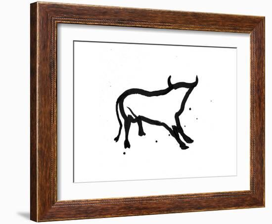 Ghost Bull-Rosa Mesa-Framed Art Print