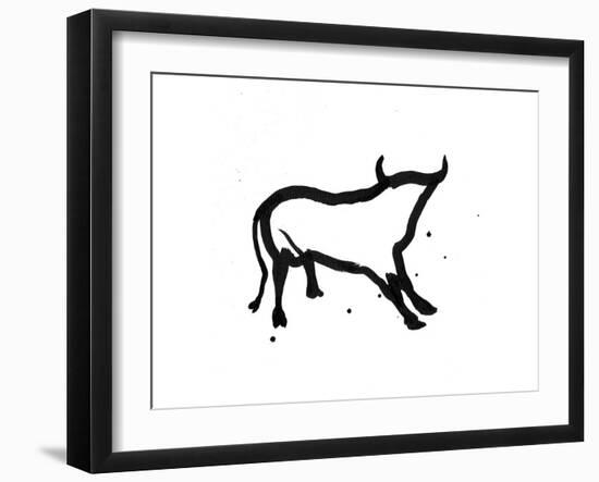 Ghost Bull-Rosa Mesa-Framed Art Print