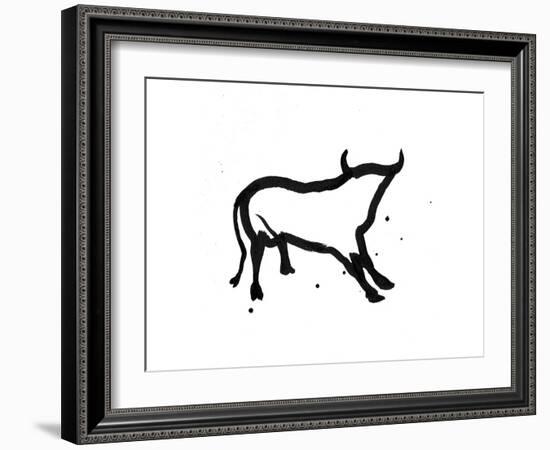 Ghost Bull-Rosa Mesa-Framed Art Print