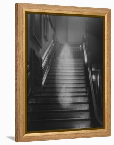 Ghost Descending the Staircase at Raynham Hall, Norfolk, England-null-Framed Premier Image Canvas