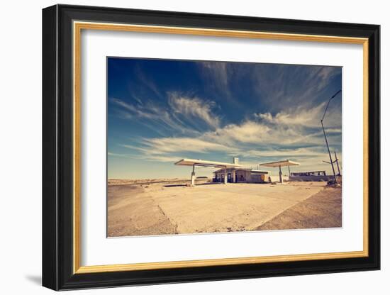 Ghost Gas Station on Route 66--Framed Art Print