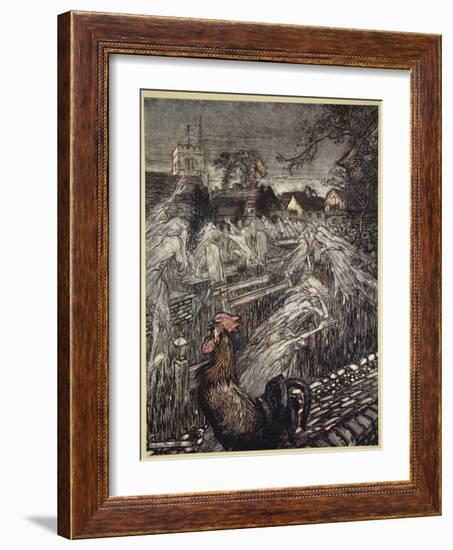 ..Ghosts, Wandering Here and There, Troop Home to Churchyards-Arthur Rackham-Framed Giclee Print