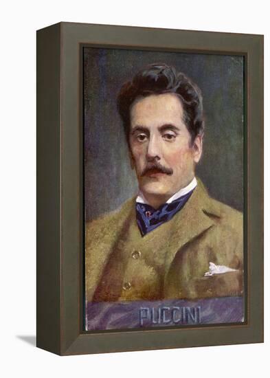 Giacomo Puccini Italian Opera Composer in Middle Age-null-Framed Premier Image Canvas