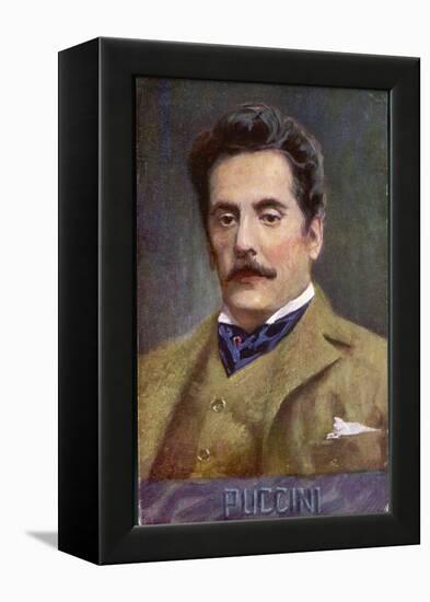 Giacomo Puccini Italian Opera Composer in Middle Age-null-Framed Premier Image Canvas