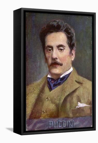 Giacomo Puccini Italian Opera Composer in Middle Age-null-Framed Premier Image Canvas