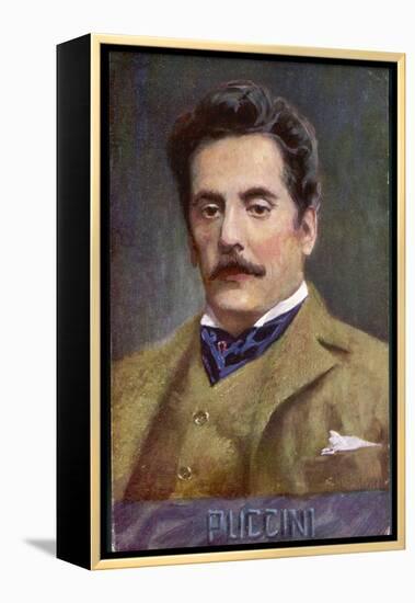 Giacomo Puccini Italian Opera Composer in Middle Age-null-Framed Premier Image Canvas