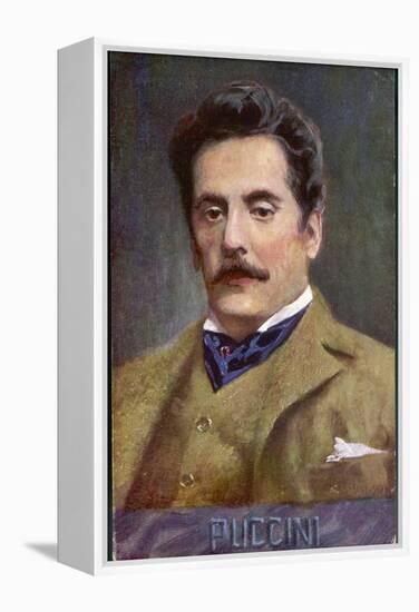 Giacomo Puccini Italian Opera Composer in Middle Age-null-Framed Premier Image Canvas