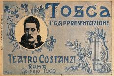 Postcard Created on Occasion of Premiere of Opera Tosca-Giacomo Puccini-Giclee Print