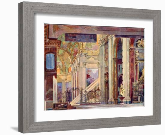 Giacomo Puccini 's opera Tosca-Adolfo Hohenstein-Framed Giclee Print