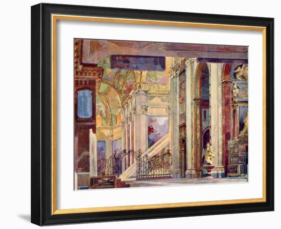 Giacomo Puccini 's opera Tosca-Adolfo Hohenstein-Framed Giclee Print