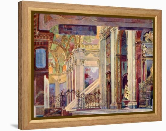 Giacomo Puccini 's opera Tosca-Adolfo Hohenstein-Framed Premier Image Canvas