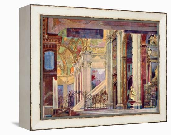 Giacomo Puccini 's opera Tosca-Adolfo Hohenstein-Framed Premier Image Canvas