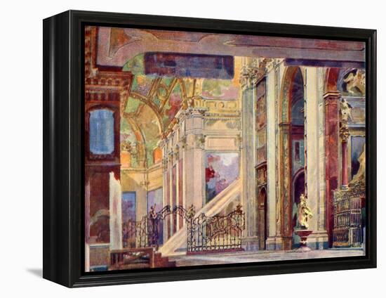 Giacomo Puccini 's opera Tosca-Adolfo Hohenstein-Framed Premier Image Canvas