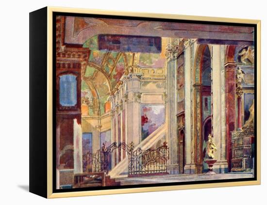 Giacomo Puccini 's opera Tosca-Adolfo Hohenstein-Framed Premier Image Canvas