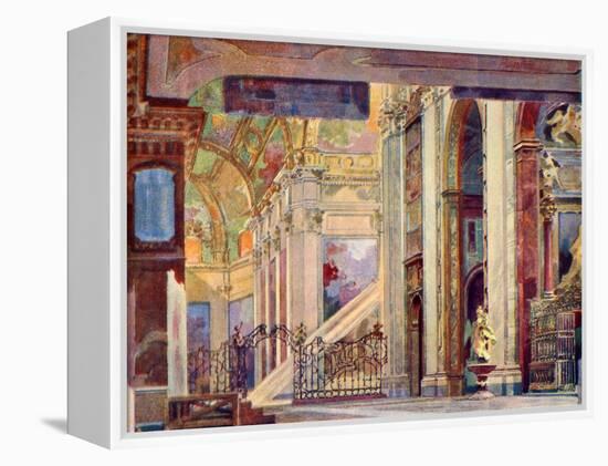 Giacomo Puccini 's opera Tosca-Adolfo Hohenstein-Framed Premier Image Canvas