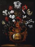 Vase of Flowers with the Coat of Arms of Cardinal Poli-Giacomo Recco-Framed Giclee Print