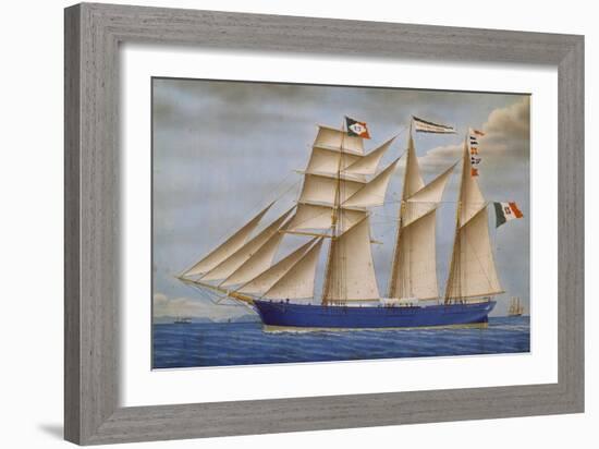 Giacomo Tubino Schooner, Italy, 19th Century-null-Framed Giclee Print