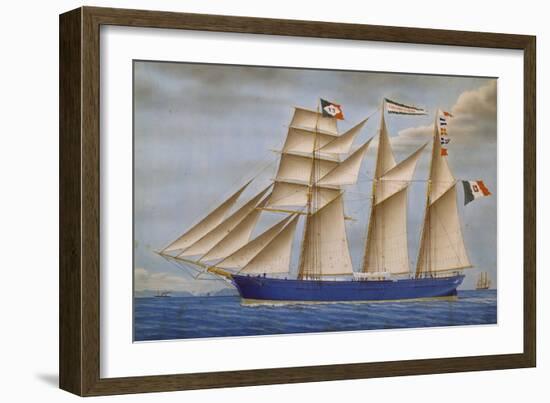 Giacomo Tubino Schooner, Italy, 19th Century-null-Framed Giclee Print