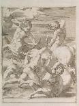 Battle Between Hercules and Centaurs, 1527-Gian Jacopo Caraglio-Framed Giclee Print