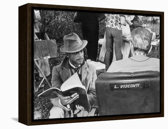 Giancarlo Giannini and Luchino Visconti on the Set of the Innocent-Marisa Rastellini-Framed Premier Image Canvas
