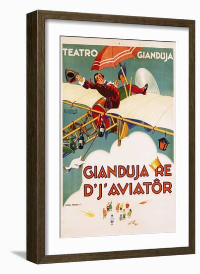 Gianduja Re D'J'Aviator Poster-Carlo Nicco-Framed Giclee Print