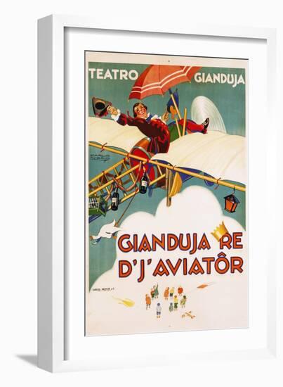 Gianduja Re D'J'Aviator Poster-Carlo Nicco-Framed Giclee Print