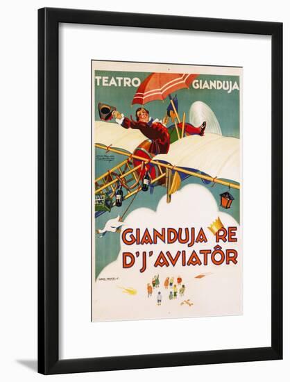 Gianduja Re D'J'Aviator Poster-Carlo Nicco-Framed Giclee Print