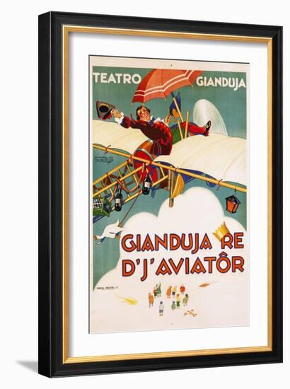 Gianduja Re D'J'Aviator Poster-Carlo Nicco-Framed Giclee Print