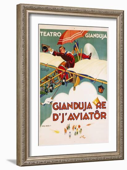 Gianduja Re D'J'Aviator Poster-Carlo Nicco-Framed Premium Giclee Print