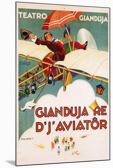 Gianduja Re D'J'Aviator Poster-Carlo Nicco-Mounted Giclee Print