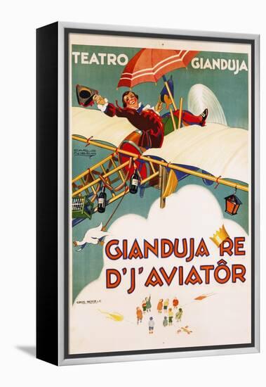 Gianduja Re D'J'Aviator Poster-Carlo Nicco-Framed Premier Image Canvas