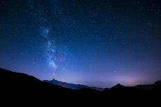 Amazing Night Sky Stars Panorama with Milky Way on Mountain Background-gianni triggiani-Framed Photographic Print