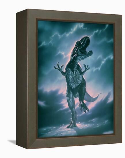 Giant Allosaurus Dinosaur-Joe Tucciarone-Framed Premier Image Canvas
