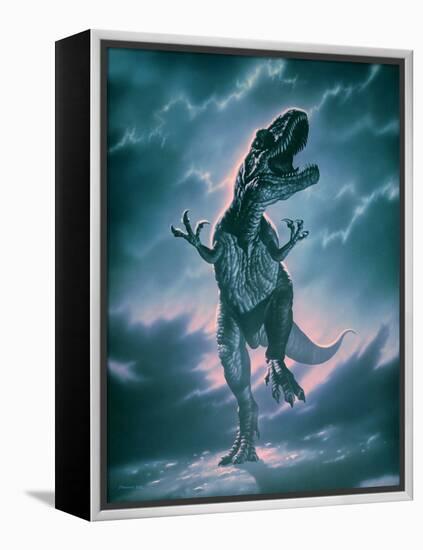 Giant Allosaurus Dinosaur-Joe Tucciarone-Framed Premier Image Canvas