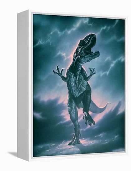 Giant Allosaurus Dinosaur-Joe Tucciarone-Framed Premier Image Canvas