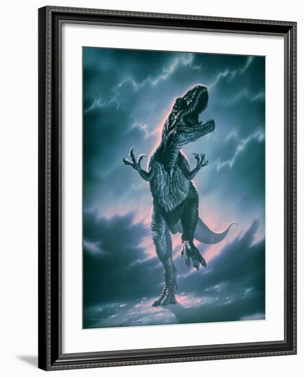 Giant Allosaurus Dinosaur-Joe Tucciarone-Framed Photographic Print