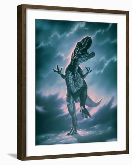 Giant Allosaurus Dinosaur-Joe Tucciarone-Framed Photographic Print