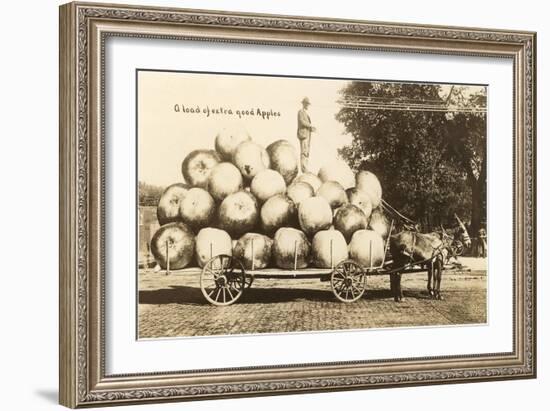 Giant Apples in Mule Cart-null-Framed Art Print