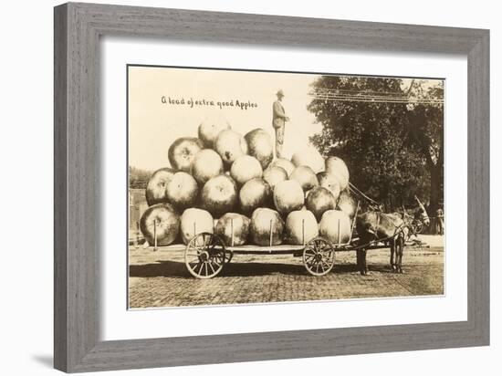 Giant Apples in Mule Cart-null-Framed Art Print