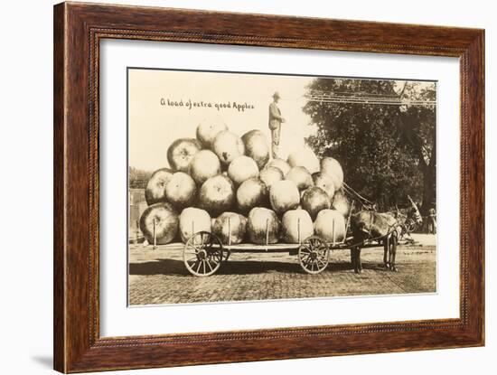 Giant Apples in Mule Cart-null-Framed Art Print