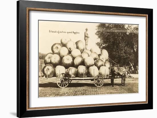 Giant Apples in Mule Cart-null-Framed Art Print