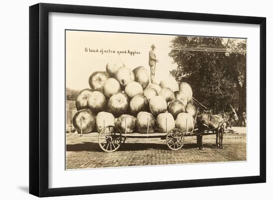 Giant Apples in Mule Cart-null-Framed Art Print