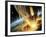 Giant Asteroid Collides with the Earth-null-Framed Photographic Print