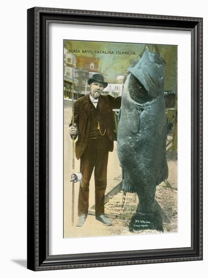 Giant Black Bass, Catalina Island-null-Framed Art Print