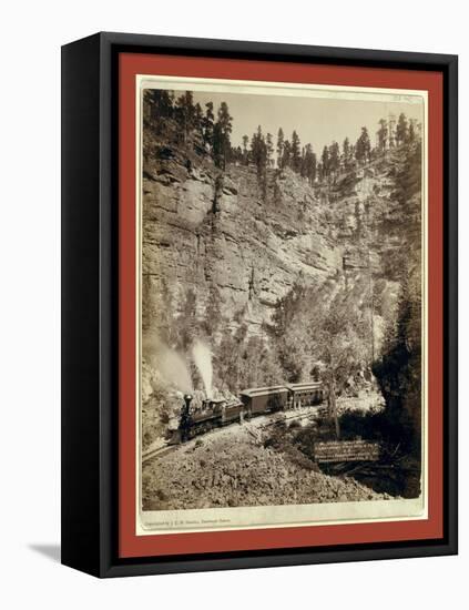 Giant Bluff. Elk Canyon on Black Hills and Ft. P. R.R-John C. H. Grabill-Framed Premier Image Canvas